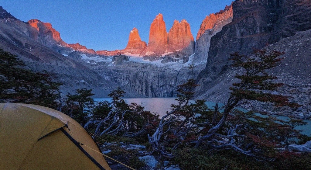 Granite towers above a milky lake